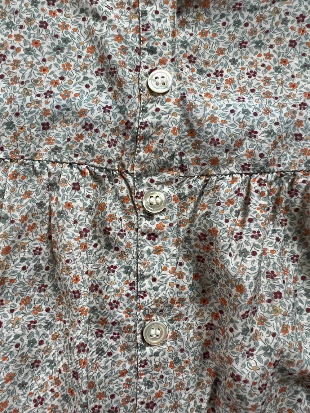 Doen Floral Puff-Sleeve Cotton Blouse - Picture 6 of 6